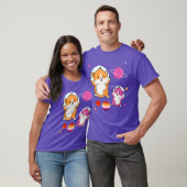 Lesbische hamster Oranje Roze Lesbische Pride T-shirt (Unisex)