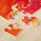 Lesbische hartsymbool regenboog waterverf Puzzle Legpuzzel (Zijkant)