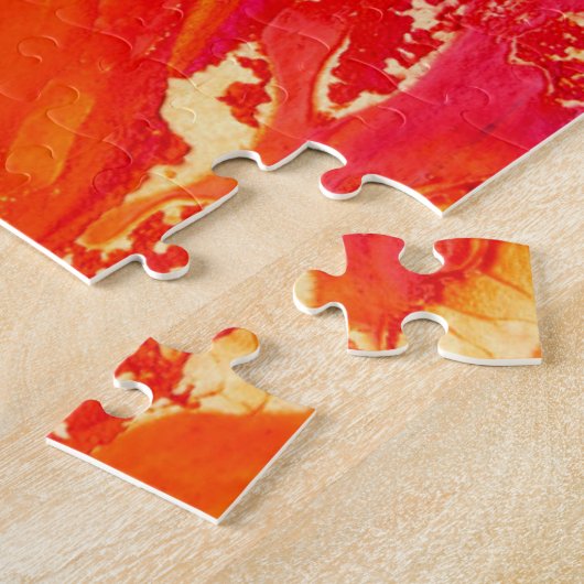 Lesbische hartsymbool regenboog waterverf Puzzle Legpuzzel (Zijkant)