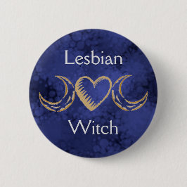 Lesbische heks ronde button 5,7 cm
