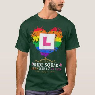 Lesbische Hen Do-kleding voor vrouwen en groepshen T-shirt