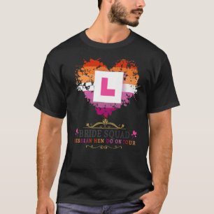 Lesbische Hen Do-kleding voor vrouwen en groepshen T-shirt