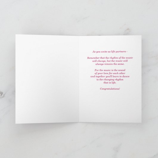 Lesbische homohuwelijk gefeliciteerd kaart (Binnen)