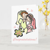 Lesbische homoseksuele bruiloft - Blank Kaart (Gele Bloem)