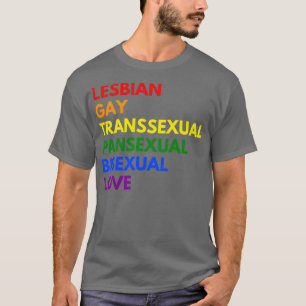 lesbische homoseksuele transseksuele biseksuele li t-shirt