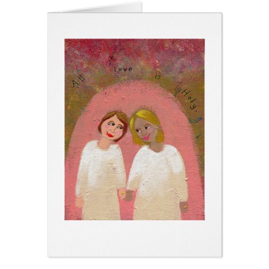 Lesbische homoseksuele trouwfolk kunst - Legally W (Voorkant)