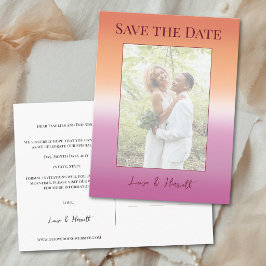 Lesbische Huwelijksfoto Pride Vlag Save the Date Briefkaart