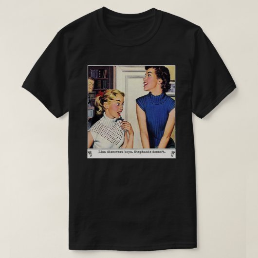  lesbische illustratiesticker t-shirt (Design voorkant)