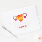 Lesbische Jewterus Ronde Sticker (Envelop)