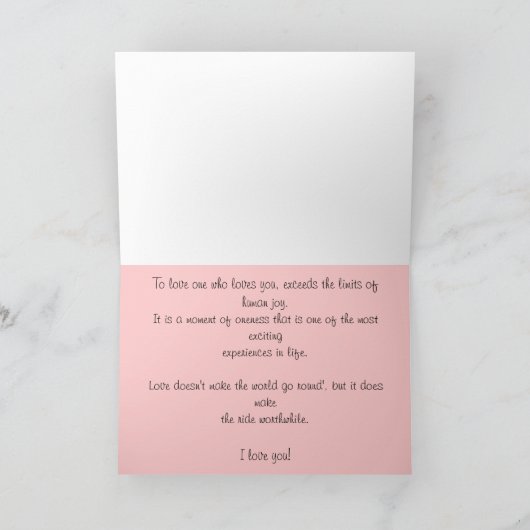 Lesbische Kaarten "Love" gedicht binnen (Binnen)