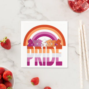 Lesbische Katten Pride Vlag Servet