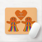 Lesbische kerst gingerbread dames koppel muismat (Met muis)