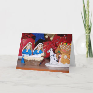 Lesbische kerstkaart met hond feestdagen kaart