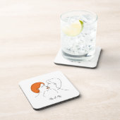 Lesbische Kiss Abstract Line Art Gepersonaliseerd Bier Onderzetter (Rechterzijde)