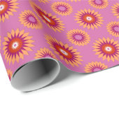 Lesbische kleuren / roze bloem cadeaupapier (Rol Hoek)