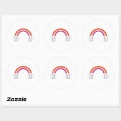 Lesbische koffie datum ronde sticker (Vel)
