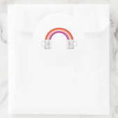 Lesbische koffie datum ronde sticker (Tas)