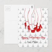 Lesbische koppel dat op de Dag van de Valentijn aa Briefkaart (Voorkant / Achterkant)