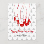 Lesbische koppel dat op de Dag van de Valentijn aa Briefkaart (Voorkant)