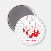 Lesbische koppel dat op de Dag van de Valentijn aa Magneet (Voorkant / Achterkant)