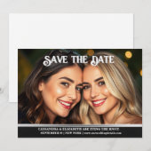 Lesbische koppels trouwaankondiging foto gewoon kaart (Voorkant / Achterkant)