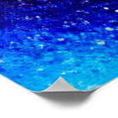 Lesbische kus in blauw en paars poster (Hoek)