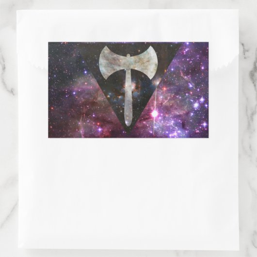 Lesbische labrys nevel vlag stickers (Tas)