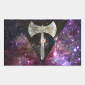 Lesbische labrys nevel vlag stickers (Voorkant)