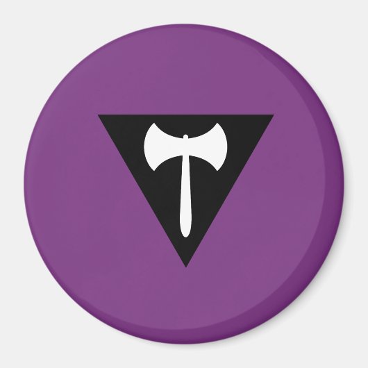 Lesbische Labrys Pride Vlag Magneet (Voorkant)