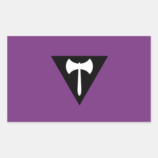 Lesbische Labrys Pride Vlag Rechthoekige Sticker (Voorkant)