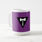 Lesbische Labrys Pridevlag Koffiemok (Voorkant links)