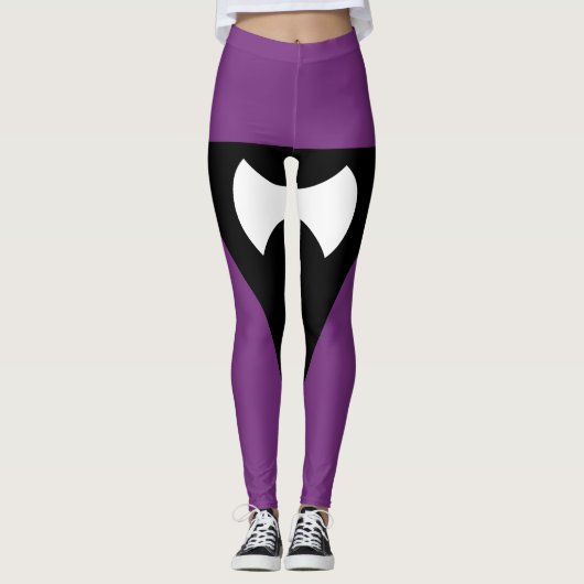 Lesbische Labrys Pridevlag Leggings (Voorkant)