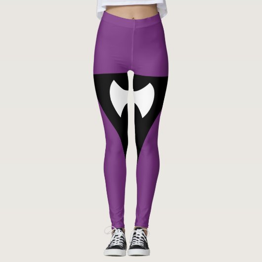 Lesbische Labrys Pridevlag Leggings (Voorkant)