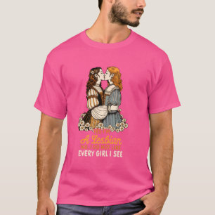 Lesbische LGBT Ik ben een lesbische nee Ik vind ni T-shirt