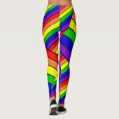 Lesbische LGBT Pride Rainbow Leggings (Achterkant)