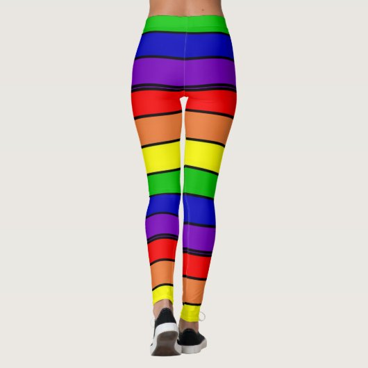 Lesbische LGBT Pride Rainbow Leggings (Achterkant)