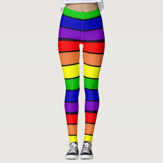 Lesbische LGBT Pride Rainbow Leggings (Voorkant)