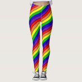 Lesbische LGBT Pride Rainbow Leggings (Voorkant)