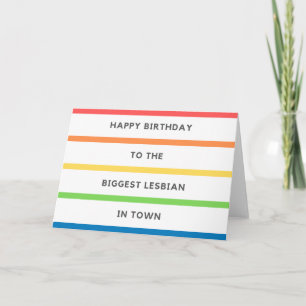 Lesbische LGBT Pride-verjaardagskaart Kaart