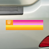 Lesbische Liefde (Dawn) Pride House Vlag Bumpersticker (Op auto)