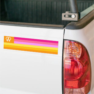 Lesbische Liefde (Dawn) Pride House Vlag Bumpersticker