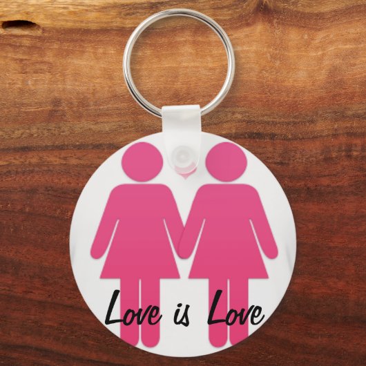 Lesbische liefde sleutelhanger (Voorkant)