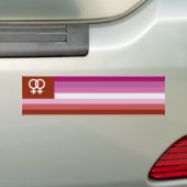 Lesbische Liefde (WLW) Pride House Vlag Bumpersticker (Op auto)