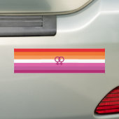 Lesbische Liefde (WLW) Pride House Vlag Bumpersticker (Op auto)