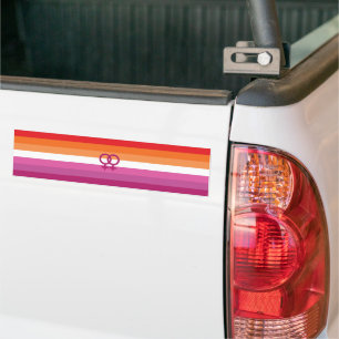 Lesbische Liefde (WLW) Pride House Vlag Bumpersticker