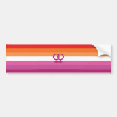 Lesbische Liefde (WLW) Pride House Vlag Bumpersticker (Voorkant)