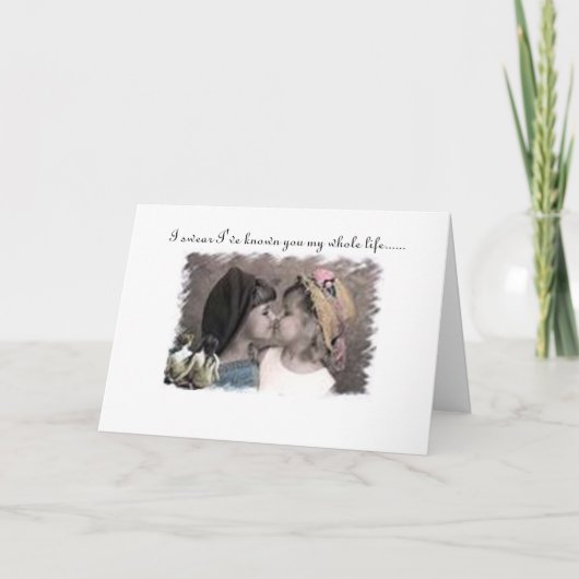 Lesbische liefdeskaart kaart (Voorkant)