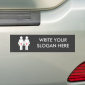 Lesbische Liefjes - Bumpersticker (Op auto)