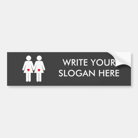 Lesbische Liefjes - Bumpersticker (Voorkant)