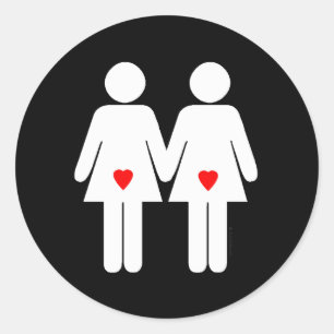 Lesbische Liefjes - Ronde Sticker